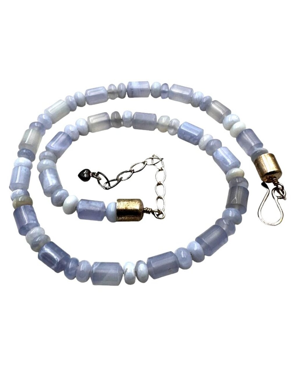 Jay King Mine Finds Necklace Opalescent Blue Gemstone Sterling Silver